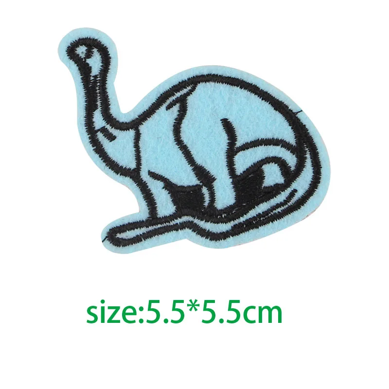 5.5x5.5cm 1pcs 1 шт. цветные нашивки с вышитыми животными из мультфильмов для одежды, нашивки с надписями, Значки для одежды - Цвет: 5.5x5.5cm 1pcs