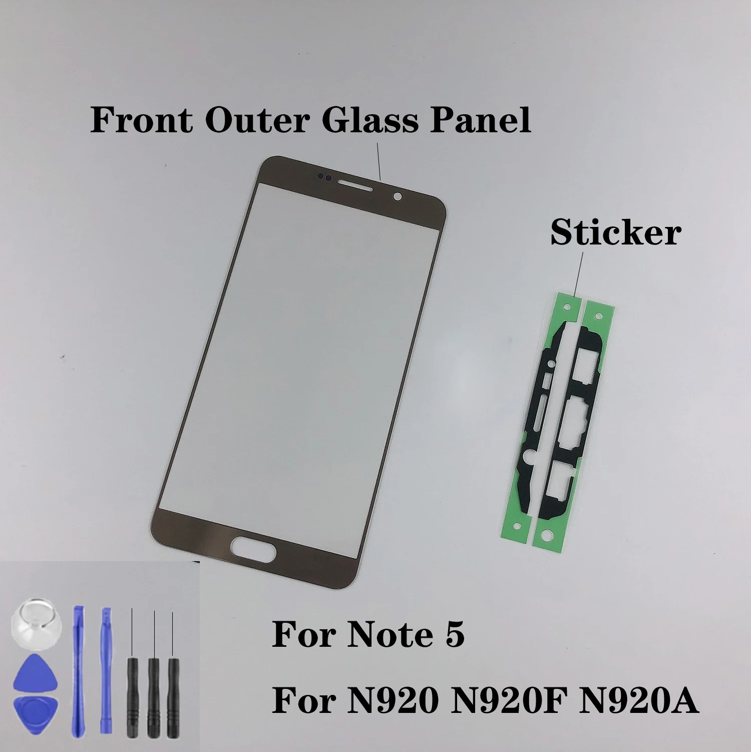 Корпус Стекло для samsung Galaxy Note 5 N920 N920F N920A Note5 передний Внешний сенсорный экран панель с наклейкой+ инструменты(не ЖК