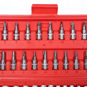 

46pcs Ratchet Wrench Socket Spanner Screwdriver Household Motorcycle Car Repair
