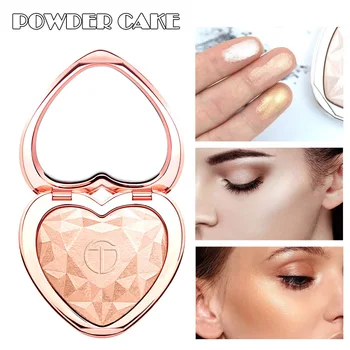 

Newly Heart Shape Highlighter Powder Concealer Face Contouring Makeup Face Bronzer Brighten Skin Facial Cosmetic Highlighter