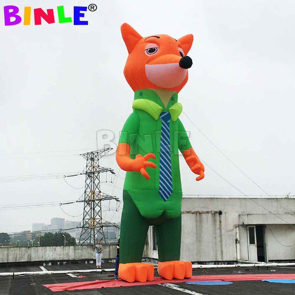Promotional Green Giant Inflatable Fox Character Customized Advertising Animal Cartoon For Event | Игрушки и хобби