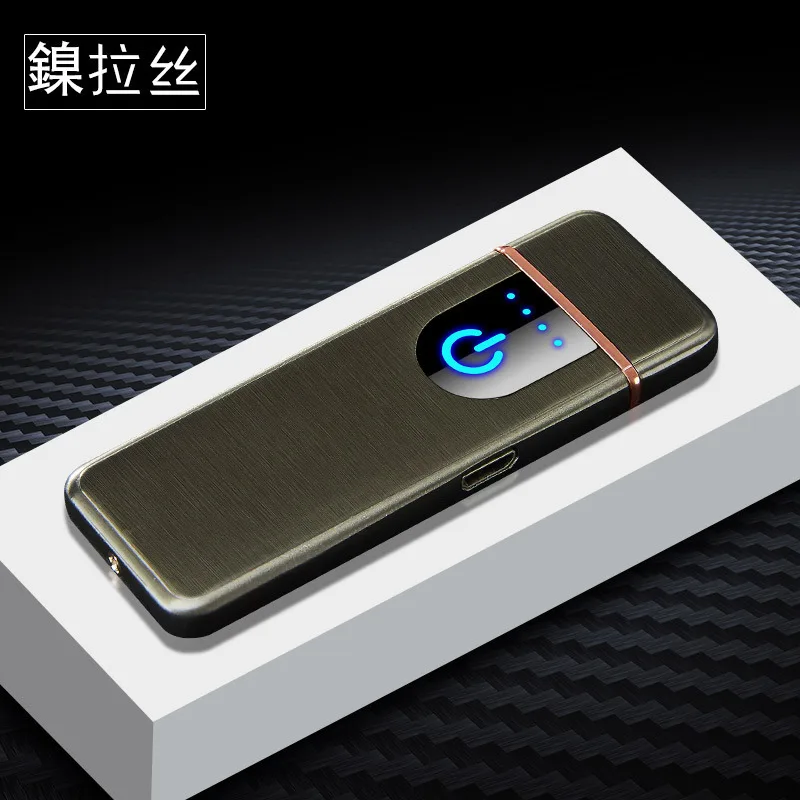 Сканер отпечатков пальцев сенсорная зарядка Зажигалка персональный Diy индукционный Usb точечный детектор дыма - Цвет: gray
