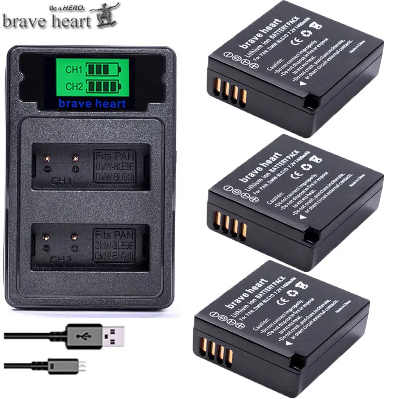 DMW-BLG10 dmw blg10 Аккумулятор для камеры+ lcd USB двойное зарядное устройство для Panasonic Lumix DMC-GF6 GX7GX80GX85 GX7 Mark II, DMC-LX100 D-Lux