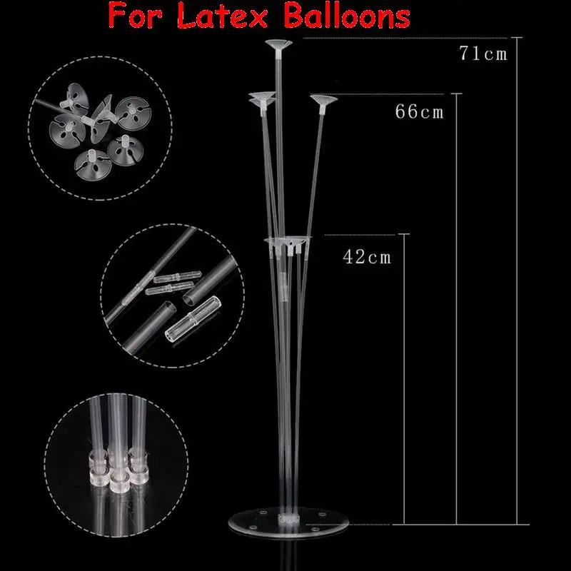 7Tubes Balloon Stand 7 трубок подставка для воздушных шаров держатель для шарика воздушный шар "Конфетти" хромированный металлический шар Дети день рождения партии Свадебные украшения Поставки - Цвет: 7Tubes Balloon Stand