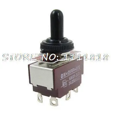 

AC 250V 3A ON/OFF/ON 3 Position DPDT 6 Terminals Toggle Switch w Waterproof Boot