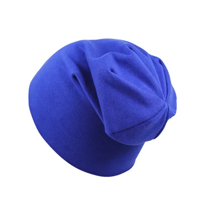 Royal Blue Новинка; Детские уличные танцевальная одежда в стиле хип-хоп шапка Демисезонный детские шапки и шарфа для маленьких мальчиков и девочек, вязаный Кепки зимние теплые однотонные Цвет детская шапка - Цвет: Royal Blue