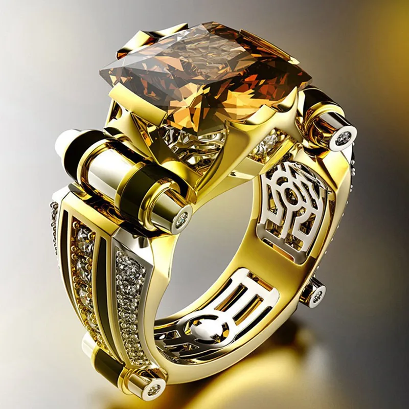 Винтажные кольца с кристаллом и сапфиром прозрачные имитацией бриллианта коготь