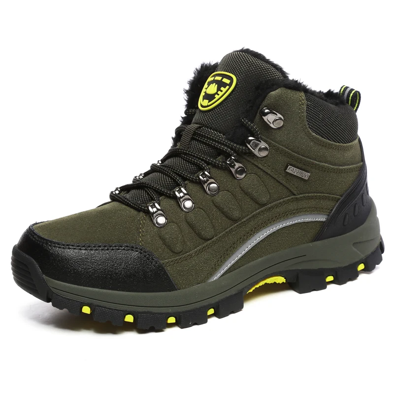 new men's shoes hiking shoes outdoor cotton shoes men's winter warm plus velvet travel leisure sports dad shoes