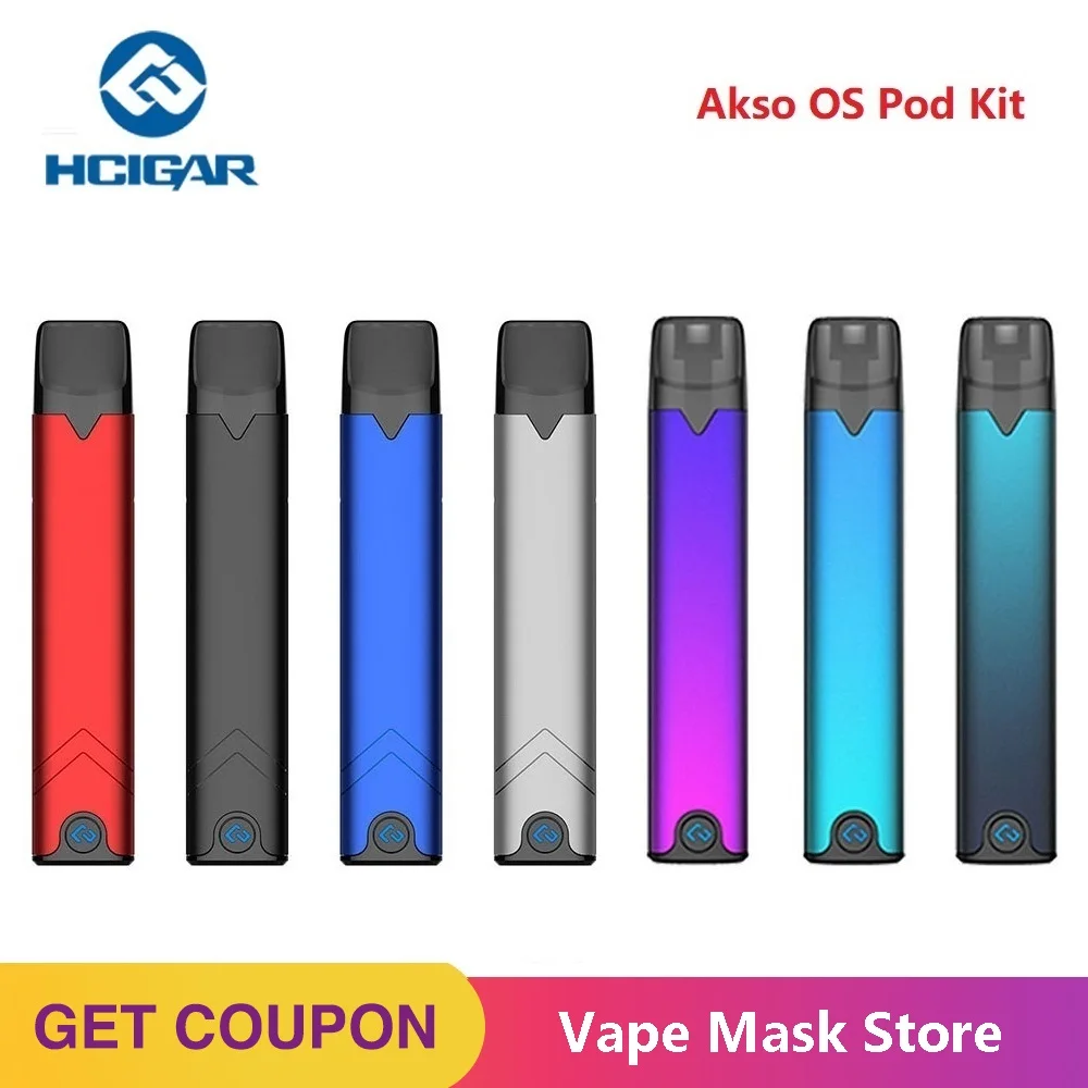

Original Hcigar Akso OS Pod Kit 420mAh Built-in Battery with buckle locking system & 1.4ml refillable pod Vape vs Akso Pod Kit
