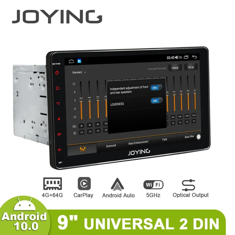 Radio 2 din Autoradio Android 9 Pulgada Android 10 HD 1280*720 4GB 64GB Multimedia Tape Recorder Bluetooth Wireless Carplay 4G