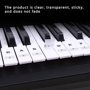 

Piano Sticker Transparent Keyboard Sticker Removable Piano Sticker For Kids Beginners Piano Practice