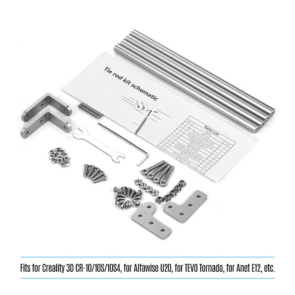 

Aluminum Profile Supporting Pull Rod Kit 3D Printer Parts Accessories for Creality 3D CR-10/CR-10S/CR-10S4