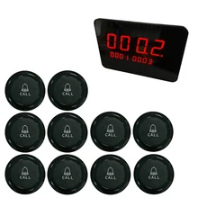 Coaster pager restaurante enfileiramento paginação transmissor 433 mhz serviço chamada sistema botão