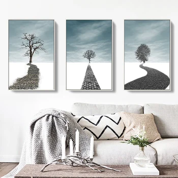 

Nordic Style Posters Prints Forest Landscape Room Canvas Painting Nature Home Living Wall Artwork Decoration Hanging painting
