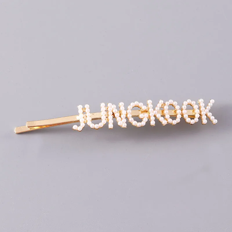 Kpop Bangtan заколка для волос JUNGKOOK V JIMIN SUGA RM женская с жемчугом|Украшения волос| |