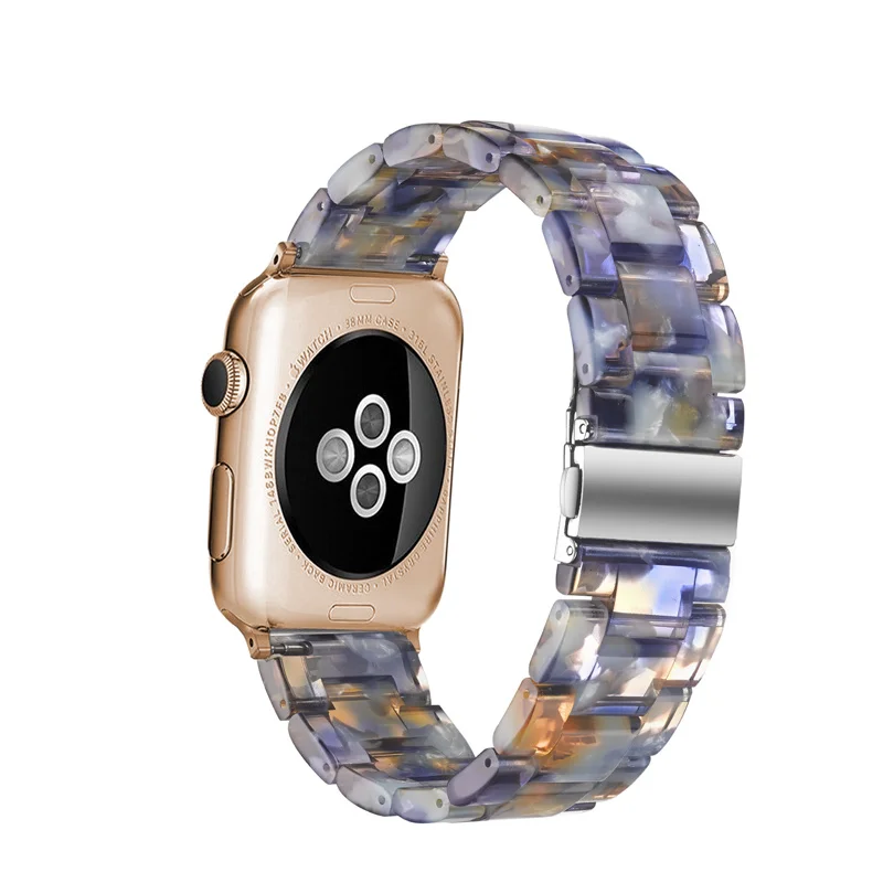 Ремешок из смолы для Apple watch band 5 4 3 2 1 для iwatch band 42 мм 38 мм 44 мм 40 мм аксессуары браслет ремень - Цвет ремешка: 7