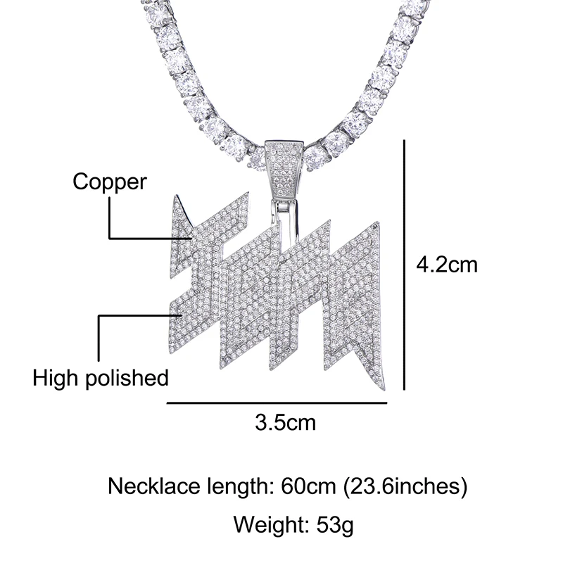 US7 Bling Iced Out JEFE кулон и ожерелье микро проложили CZ Ожерелье для мужчин хип-хоп ювелирные изделия