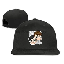 Бейсболка унисекс с анимационным логотипом Дэна и Фила, регулируемая плоская бейсболка в стиле хип-хоп