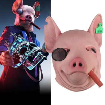 

Dog Mask 3 Legion Cosplay Legion Winton Pig Head Latex Mask Animal Helmet Halloween Carnival Party Costume Accessories