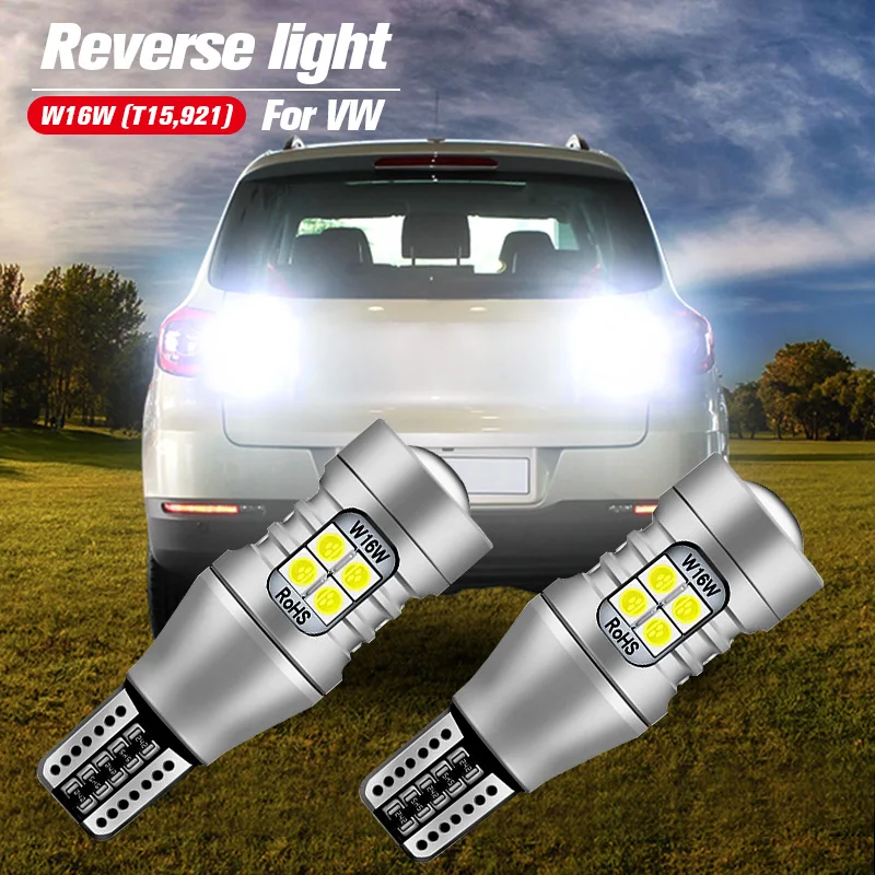 

2pcs LED Reverse Light Blub Backup Lamp W16W T15 921 Canbus For VW Beetle Golf Passat CC Touareg Eos Tiguan Atlas Routan GTI