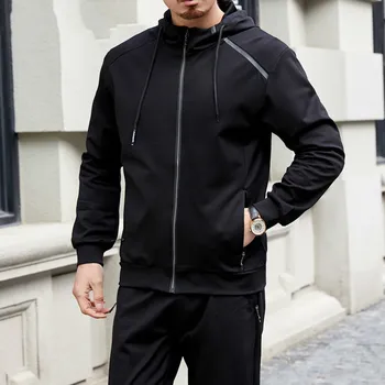 

New 2019 Plus Size 8xl 7xl Men's Set Spring Autumn Man Sportswear 2 Piece Sets Sports Suit Jacket+pant Sweatsuit Male Tracksuit