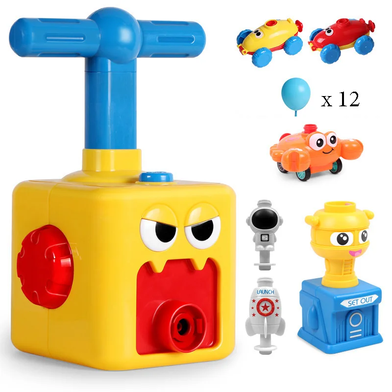 

NEW Power Balloon Launch Tower Toy Puzzle Fun Education Inertia Air Power Balloon Car Science Experiment Toy for Children Gift