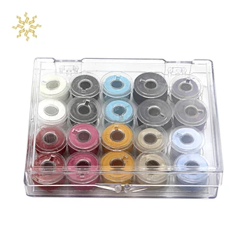 

20 Colors Wire Metal/Plastic Bobbin Sewing Thread Practical Sewing Accessories Bobbins Embroidery Pre-wound Bobbins Thread K802
