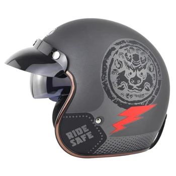 

casque de moto Helmets Motorcycle Dot Approved For Soman SM521 Dual Visors 3/4 Chopper Helmets casco capacete moto