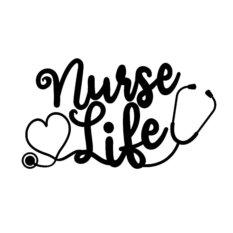

15*15cm Legacy Innovations LLI Nurse Life Heart Stethoscope Decal Vinyl Sticker Cars Trucks Vans Walls Laptop Car Decorative