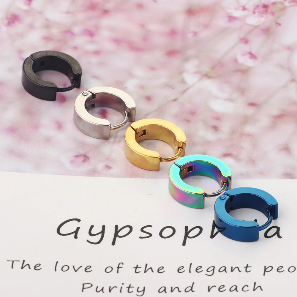 Stainless Steel Mens Womens Hoop Earrings Piercings Huggie Hypoallergenic  Unique Small Hoop Earrings for Men Huggie Earrings