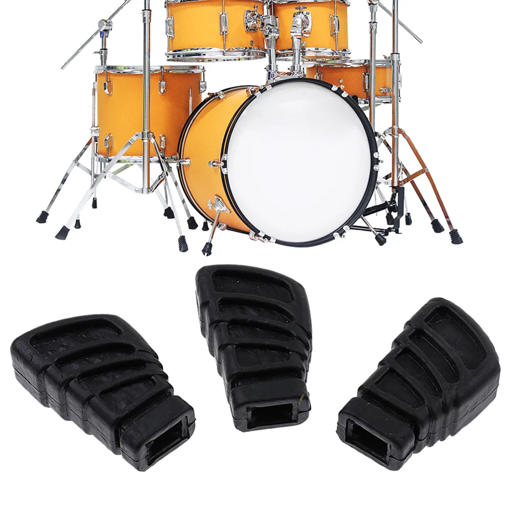 

3 Pcs Rubber Feet Replacement Portable Accessories for Drum Stands Percussionist YS-BUY