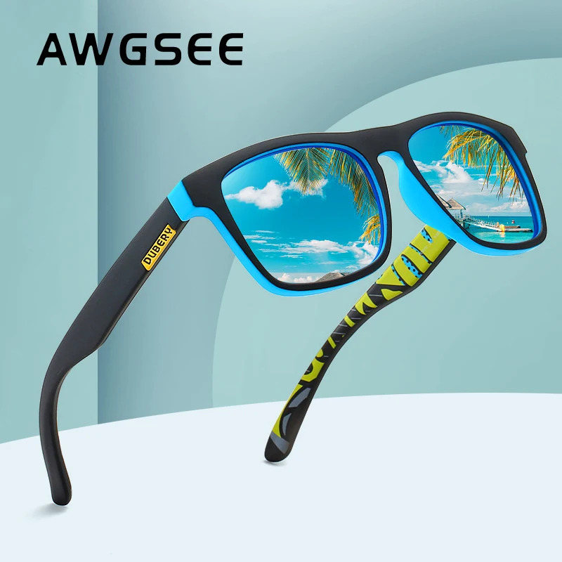 

DUBERY New Revamp Of Sunglasses Men Polarized UV Driving Shades Outdoor Goggles Vintage Square Mirror Sun Glasses gafas de sol