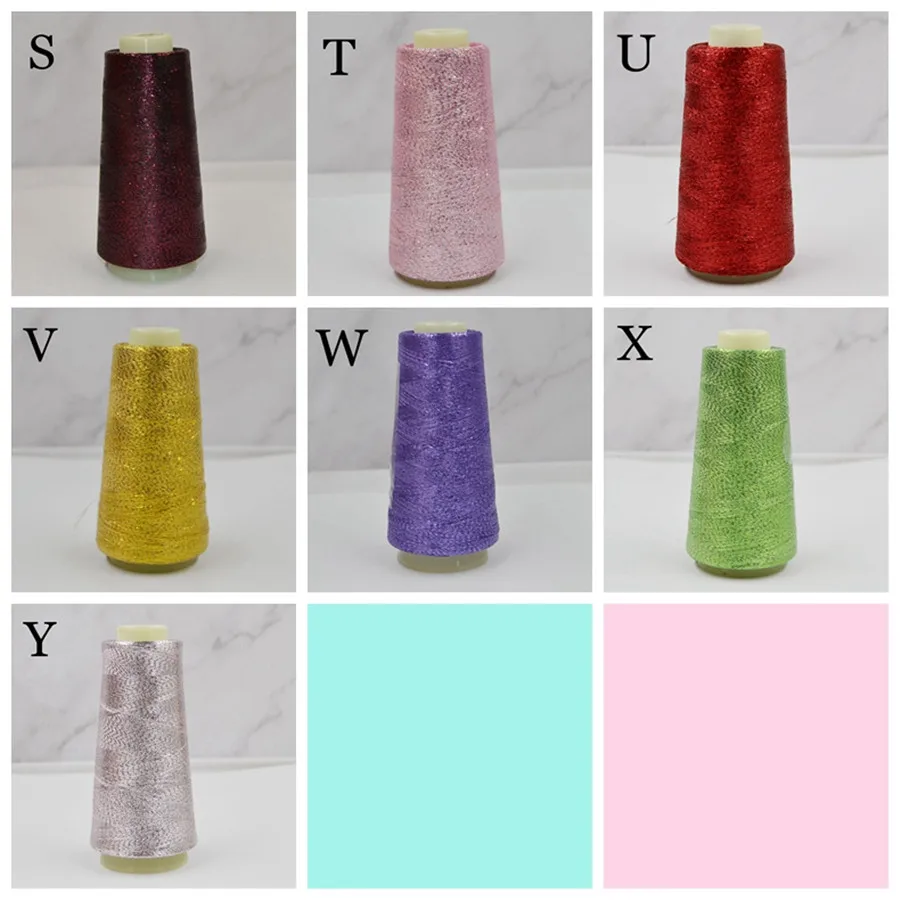 Premium Gold & Silver Acrylic Embroidery & Sewing Thread - 2000m Spool