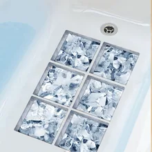 Funlife модные искусственные 3D Ванна Противоскользящая Лента Туалет Ванная комната наклейки на стену кубики льда украшения Baths003