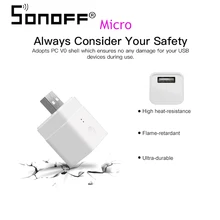 Sonoff micro 5v usb adaptador wi fi casa inteligente mini usb power plug ewelink interruptor de controle remoto trabalhar com alexa casa do google