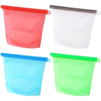 

BESTONZON 4pcs Reusable Silicone Food Preservation Bag Airtight Seal Food Storage Container Versatile Cooking Bag Kitchen Cookin