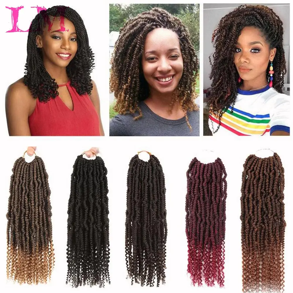 

LM Afro Female Bohemian Synthetic Goddess Locs Crochet Hair Braid African Ombre Pre Stretched Braiding Hair Extensions