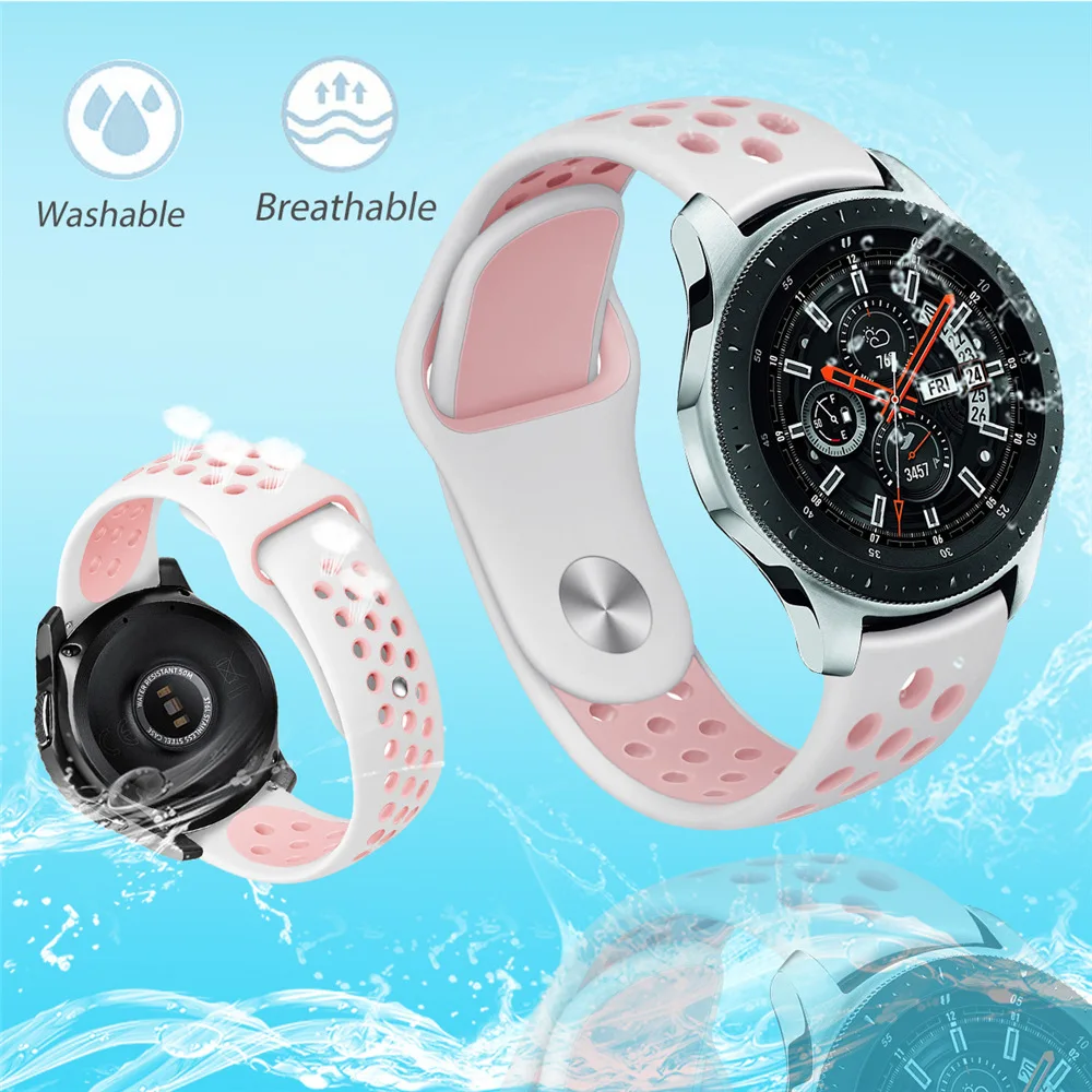 20 мм 22 мм какой ремешок для samsung Galaxy Watch 42 46 мм активный 2 Силиконовый мягкий Браслет Смарт носимые аксессуары