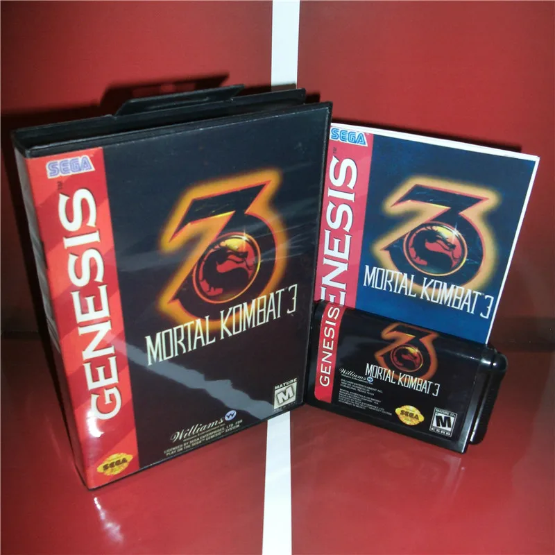 MD games card-Mortal Kombat 3 US чехол с коробкой и руководством для игровой консоли sega Megadrive Genesis 16 bit MD card