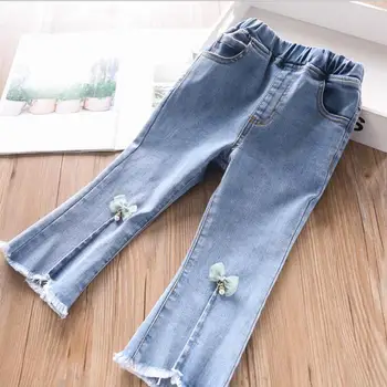 

2020 Baby Kids Spring Bow Tassel Jean Pants, Children Cute Trousers 6 pieces/lot, Wholesale