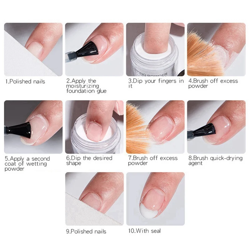 10g DIY Nail Art Glitter Dipping Powder Nails Infiltration Powders Gradient Manicure UV Gel Pigment For Nails Art New Arrivals