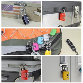 

3 Dial Travel Padlock Simple Multicolor Password Lock For Luggage Suitcase Baggage Toolbox Gym Locker Backpack Padlock TXTB1