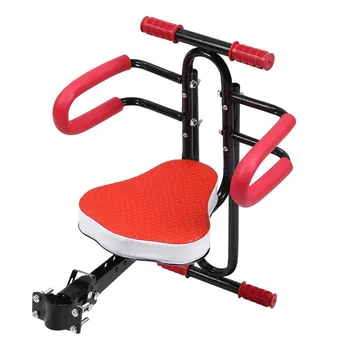 

Electric Bicycle Child Baby Chair Bike Front Safety Release Saddle Seat with Armrest Guard Bar Pedal Cycling Acccessories