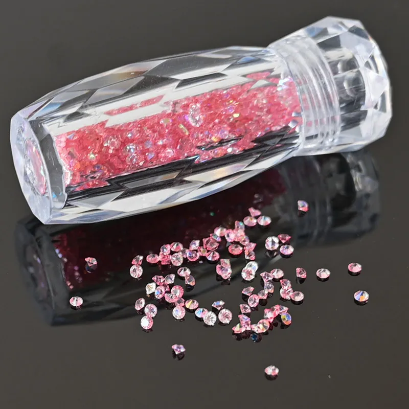 Glass Micro Mini Cut Glitter (1 of 2880PCS)-1.2mm (Clear AB