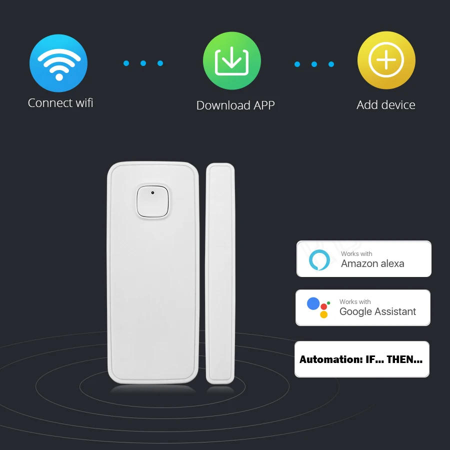 ring alarm hub plus keypad Tuya Smart WiFi Door Window Sensor Detector Wireless Alarm App Notification Home Security Compatible with Alexa Google Assistant wireless security keypad