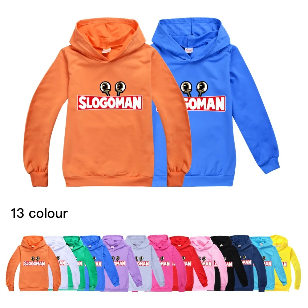

2021 New Autumn SLOGOMAN HOODY toddler girls sweatshirt boys children hooded sweater long sleeve children T-shirt top clothes