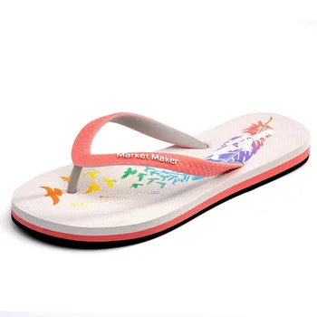 

Women Flip Flops Print Soft Light Summer Slippers Female Beach Shoes Anti-slid Soft Sole Flip-flops Women Sandals Shoes Ladies