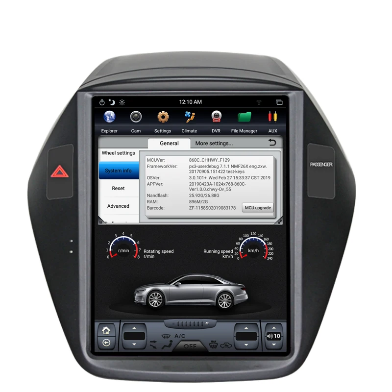 Top NAVITOPIA 10.4inch Vertical Screen Tesla Android 7.1 Car GPS Navigation for Hyundai Tucson IX35 2010 2011-2013 Car DVD Player 9