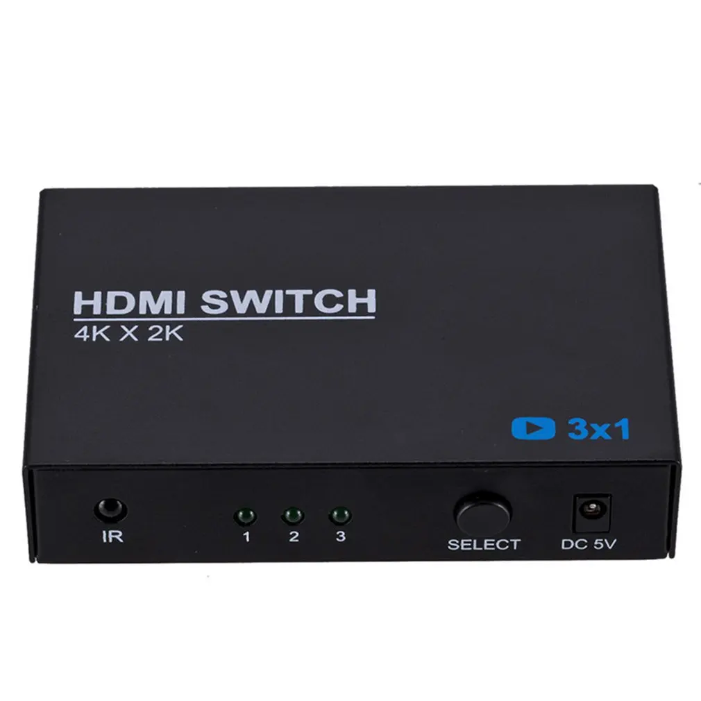 4K* 2K 3x1 hdmi переключатель сплиттер 3 в 1 выход HDTV аудио видео конвертер адаптер с пультом дистанционного управления для XBOX360 DVD PS3 проектор - Цвет: Зеленый