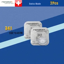 2 шт. Renata 1,55 V часы батарея 341 SR714SW оксид серебра швейцарское производство E341 S36 RW322